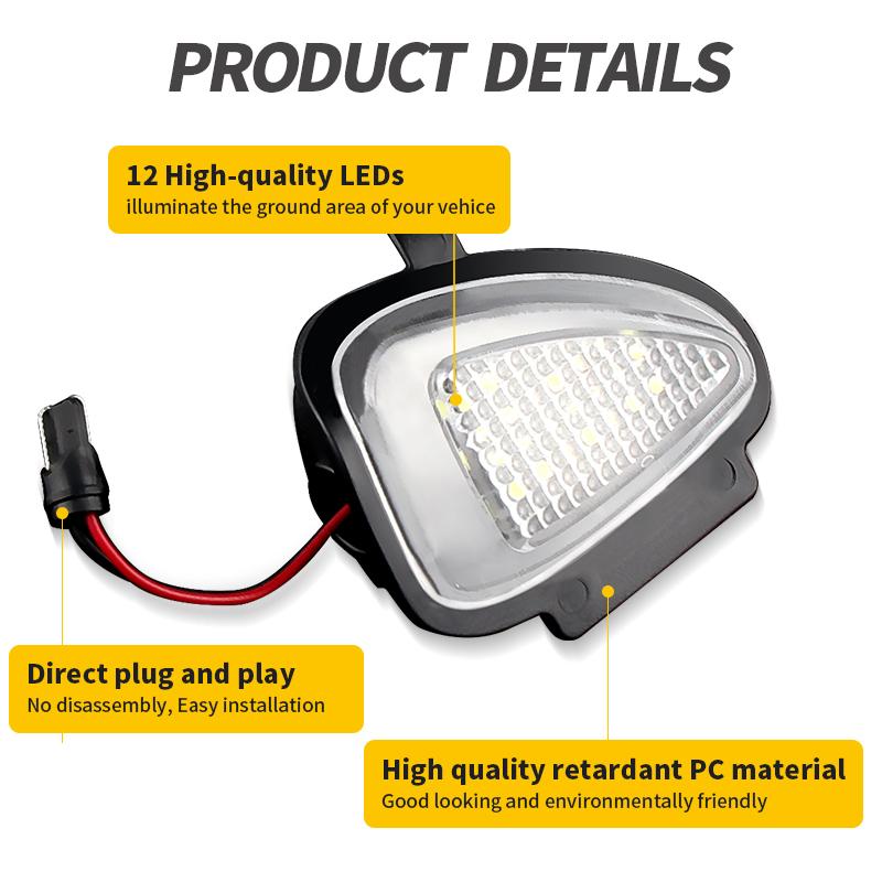 2Pcs No Error Led Side Mirror Light for VW Golf 6 Limousine Cabriolet Variant Touran (Typ 1T3) Accessories Led Courtesy Lights