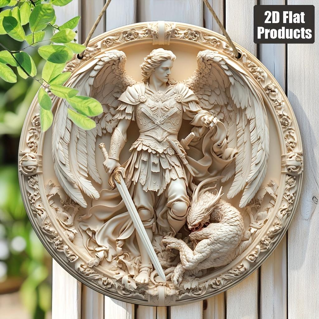 1PCS 2D Flat Home Decor Wooden Disc Angel Sub Series Holy Angel Redemption Bedroom Wall Decorations Photo Props Decoration elvis