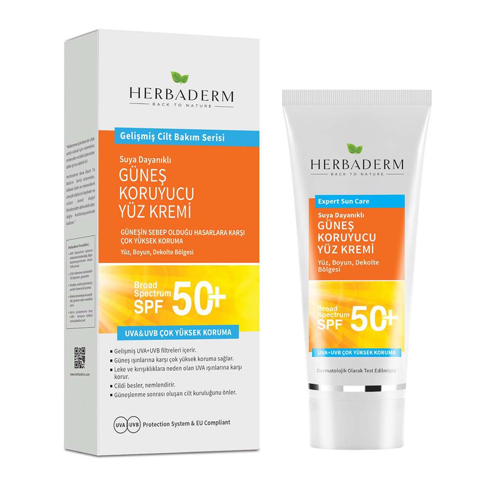 

Водонепроницаемый солнцезащитный крем Herbaderm 50 Factor 75ML