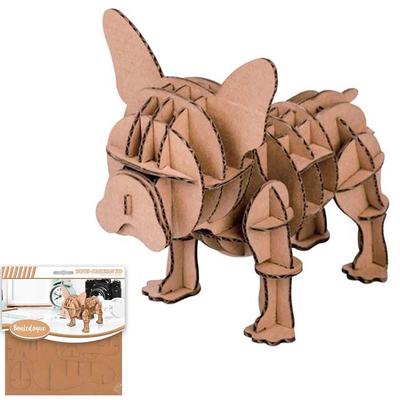 Les Trésors De Lily [Q4565] - 3D Cardboard Figurine 'Dog' (bulldog) - Sheets 16.5x17.5 Cm