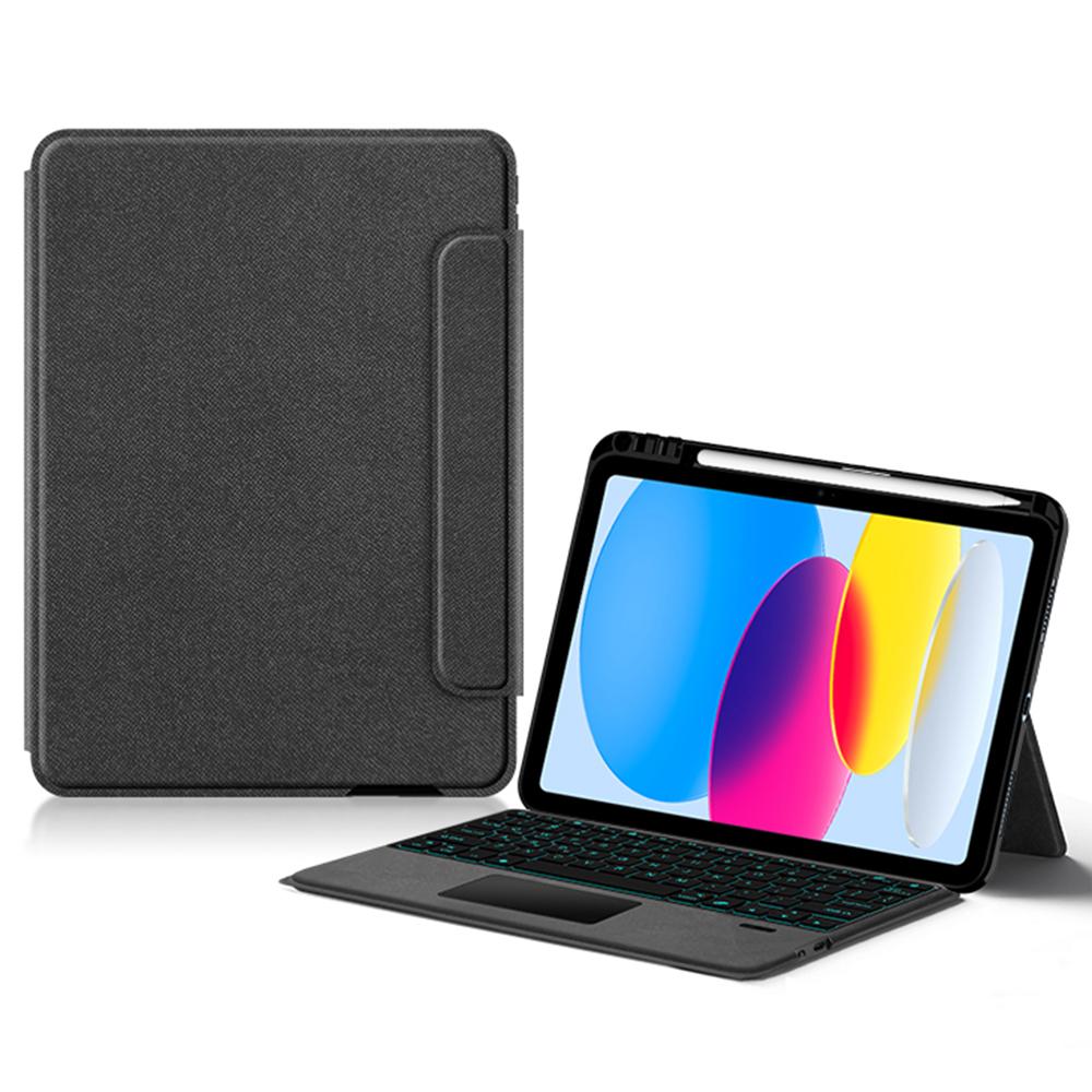 

For iPad (2025) Leather Case+Touchpad Bluetooth-Compatible Keyboard with Backlit A