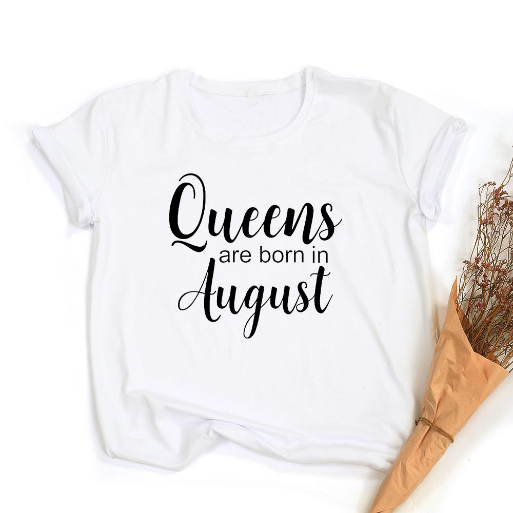 Queens Born In March June January Months Women Birthday T Shirt Harajuku Aesthetic Short Sleeve Tees