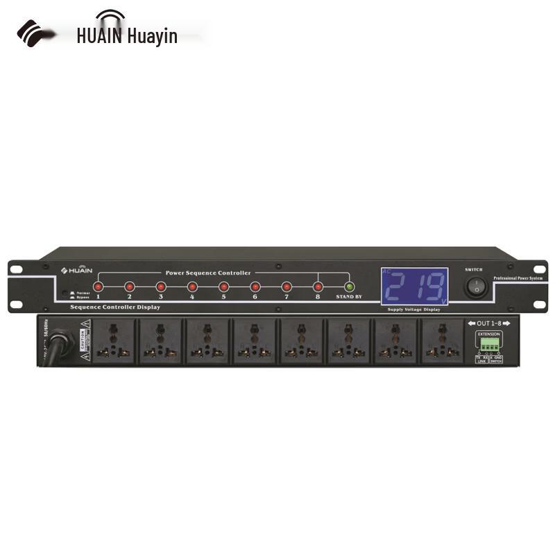 HUAIN HY-ACPE8 Professional 8-Channel Conference Power Sequencer (CN version)