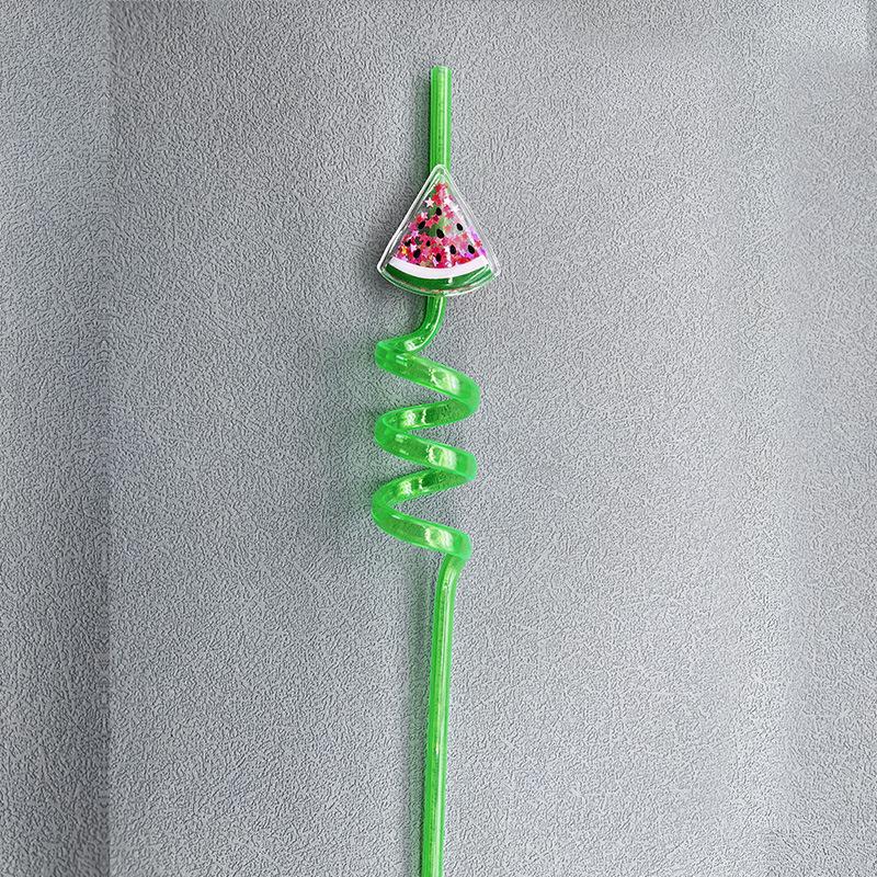 8/16-Pack Fruit-Shaped Straws: Reusable, Food-Grade Plastic Spiral Drinking Straws, Perfect For Birthday Party Decorations