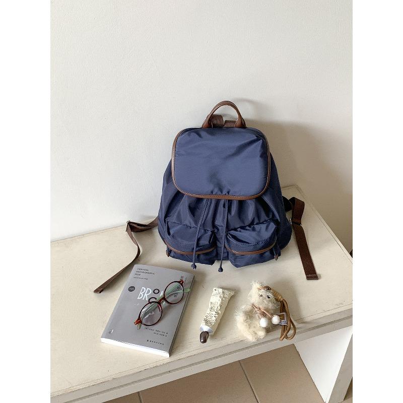 

Leisure Travel Student Backpack Design Sense Niche Premium Texture Commuter Large Capacity Nylon Backpack Women синий