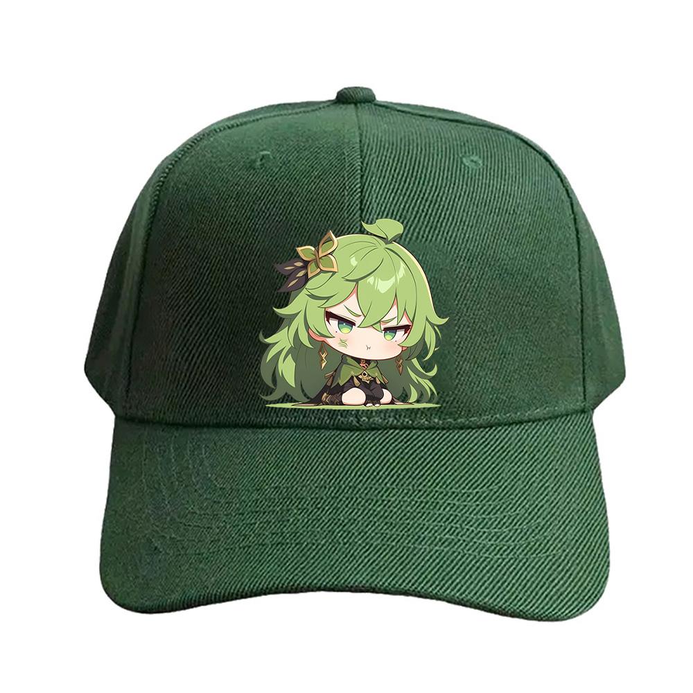 Collei Genshin Impact Chibi Pout Mode Kawaii Cap Summer Woman Man Adult Casual Fashion Casual Adjustable Fishing Hat Sun Hat