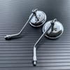 Motorcycle Rearview Side Mirror with 10mm Screws Universal Round  Retro Modified Motorbike Cafe Racer Rearview Mirrors