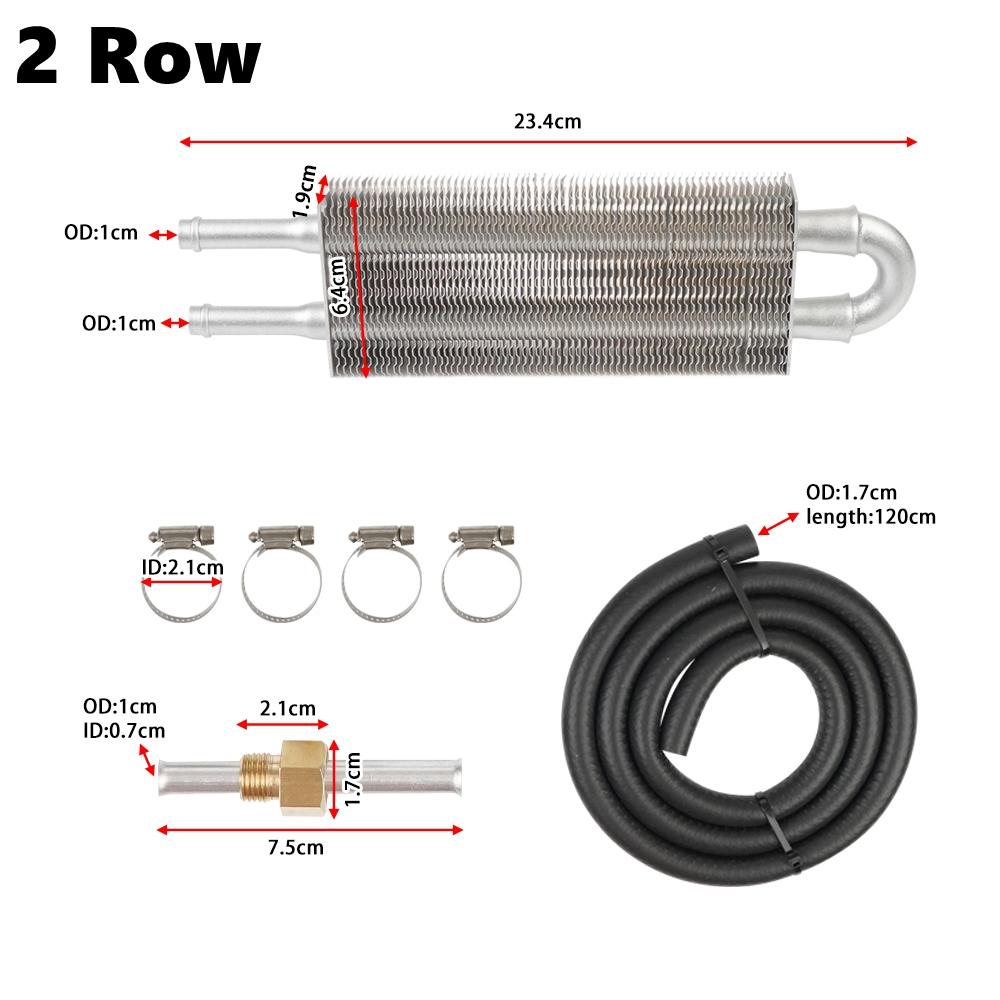 Universal 2Row 4Row 6Row 8Row 10Row Oil Cooler Kit Aluminum Remote Transmission Engine Cooler Auto-Manual Radiator Converter Kit