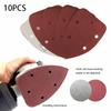 10PCS Professional Grade Flocked Back Sandpaper Triangle Sanding Sheets