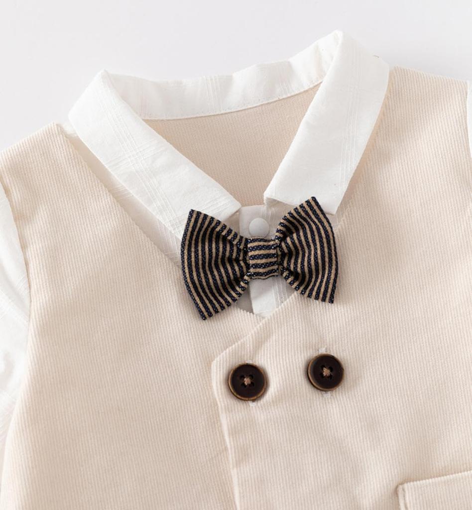 CORELAVISH Ceremony Newborn Perfect for Shrine Hospital and Baby Long Sleeves Dress, Coverall, Tuxedo, 2-Way, Boy, Visits, Discharges, Showers, Kids'