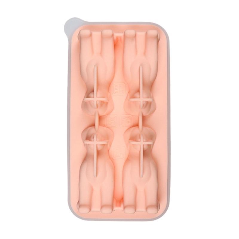 

652F Dog Shaped Tray for Beverages Animal Shaped Chocolate and Cookie Mold рожевий