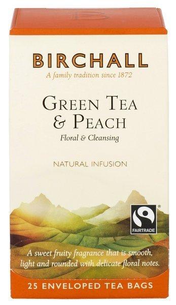 Teebeutel Grüner Tee & Pfirsich - 25 Birchall