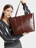 Spacious Solid Tote Bag for Women Casual Shoulder Handbag for Work Commute and Shopping