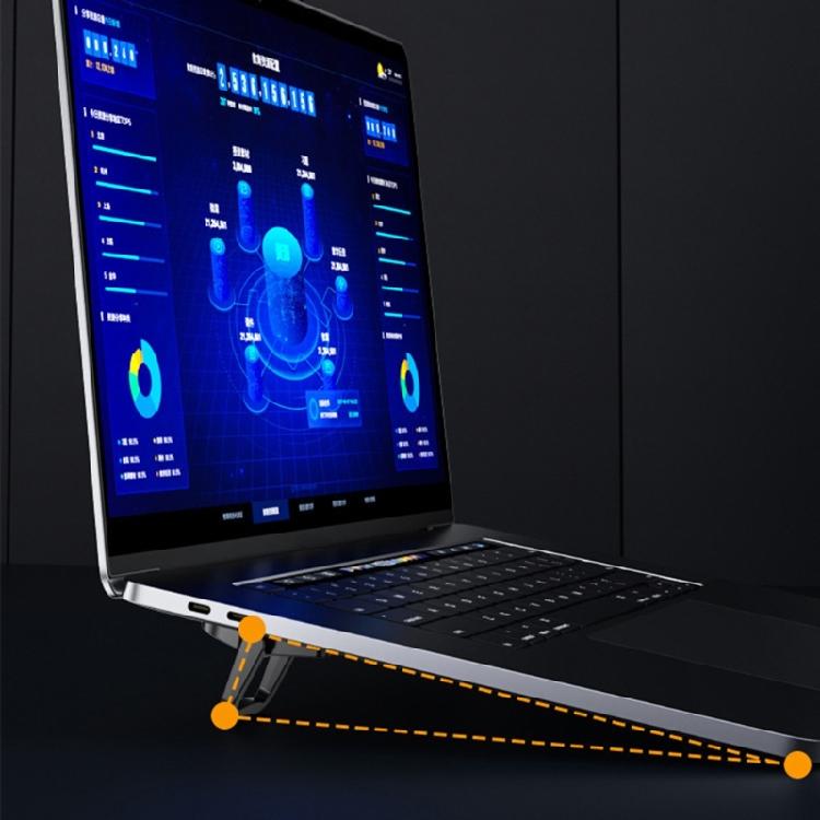 2Pcs Foldable Laptop Stand Portable Laptop Stand Invisible Cooling Laptop Stand Cooling Office Footpad Notebook Tablets