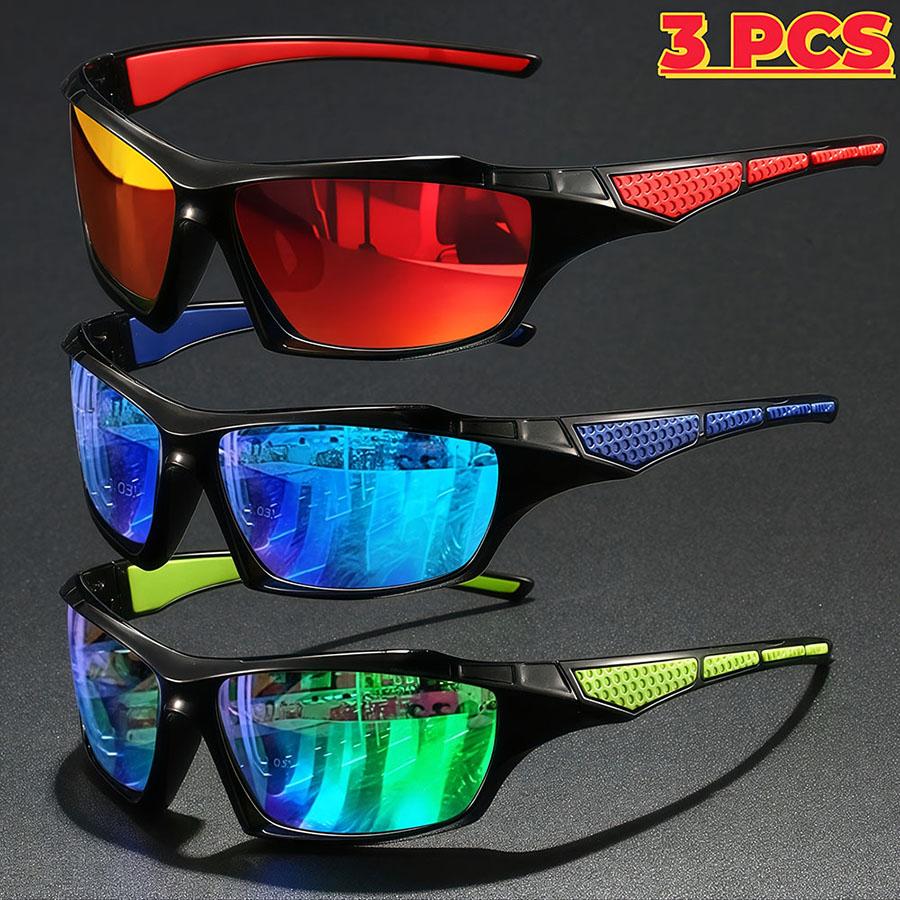 3PCS Polarized Sunglasses UV400 Protection Men's Women's Anti-Glare Eyewear for Driving Fishing Beach Sports
