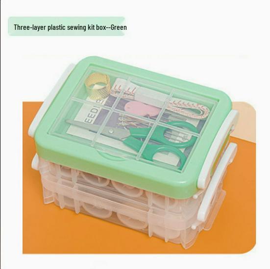 Kit da cucito portatile: Set da 226 pezzi di aghi e filo con scatola portaoggetti