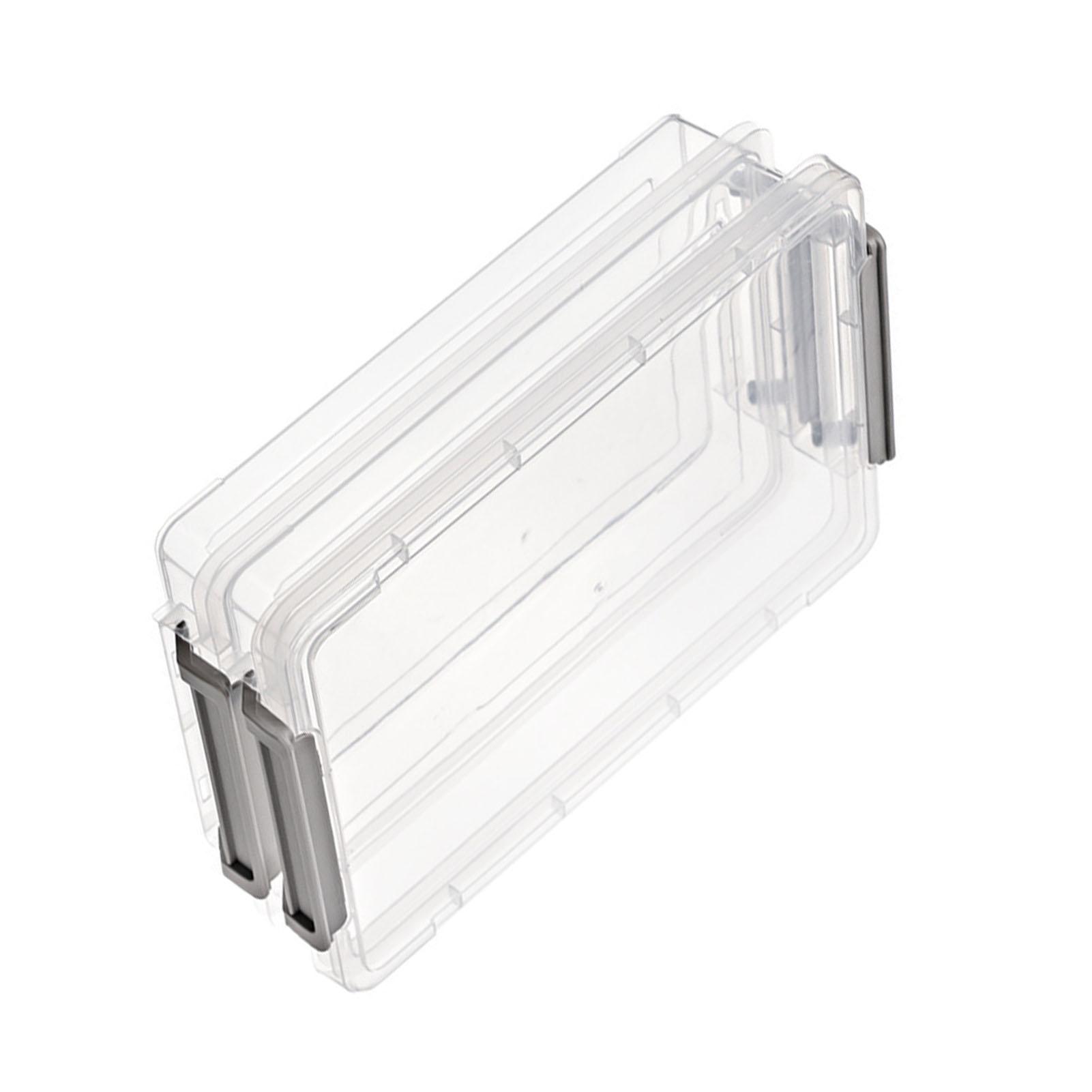 

2 шт. Пластиковый Портативный Бокс для Файлов Штабелируемый Пыленепроницаемый Защитный Прозрачный Кейс для Документов формата А4 для Документов серый