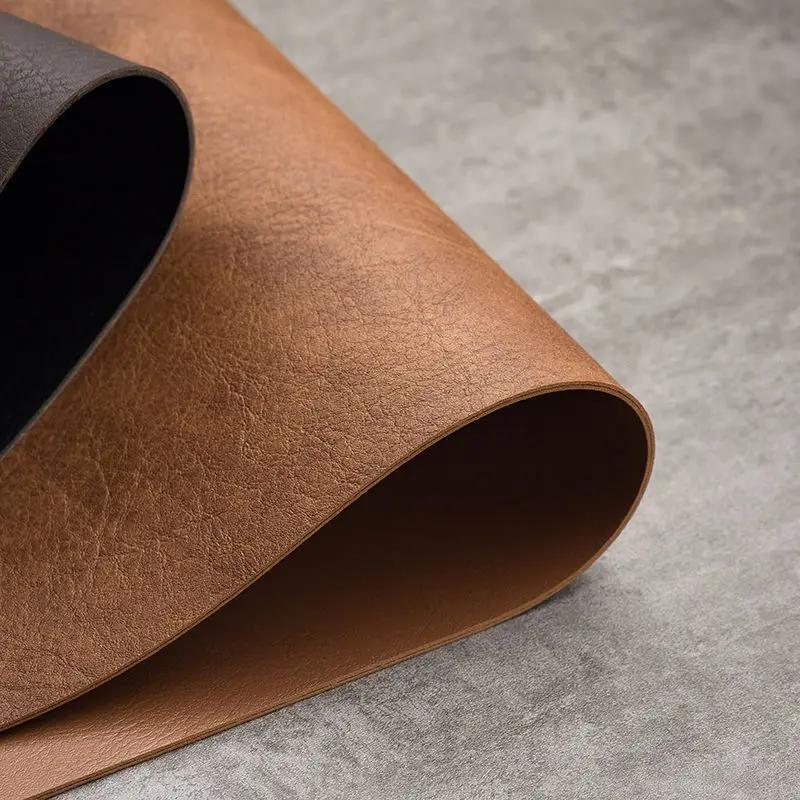 Leichtes Luxus-Tischset aus massivem Leder, kaffeebraun, PVC-Tischset, wasserdicht, ölbeständig, wärmeisolierte Teller, Schüssel, Pad, Tischdekoration