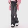 2024 High-Waisted Butterfly Flared Jeans for Plus-Size Women