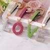 Elegant Rhinestones Studded Keychain Featuring Initial Letters, Lightweight Alloy Gift for Students and Professionals