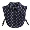 Brown/Polka Dots Shirt Detachable Collor for Mens and Women Lapel Stand Button Fake Collar Female Casual Sweater False Collar
