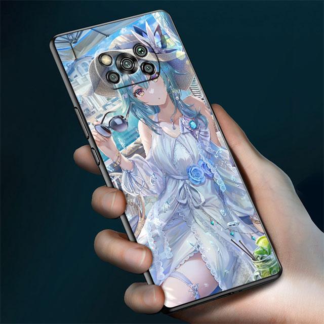 Case For Xiaomi Mi Poco X3 NFC X4 Pro F3 M3 C40 F4 GT M5 M4 F1 11 Lite 11T 10T 9T Silicone Phone Cover Genshin Impact Girl Funda