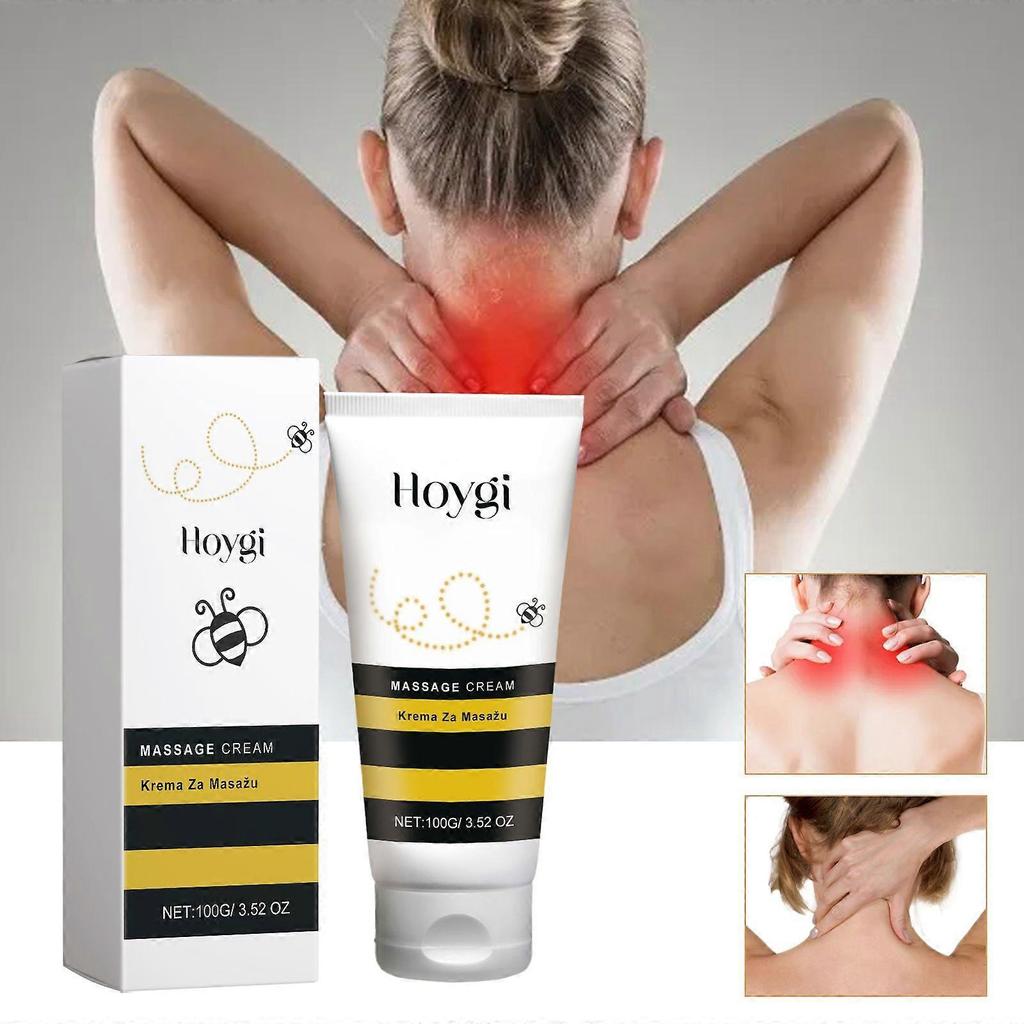 Topical Massage Cream with Bee Venom, Arnica & Sweet Almond Oil for Joint, Muscle & Body Pain Relief (4 oz)
