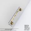 Wavy Rust Resistant Cabinet Door Handles Zinc Alloy Sleek Pulls for Bedroom Wardrobe Cupboard Home Upgrade