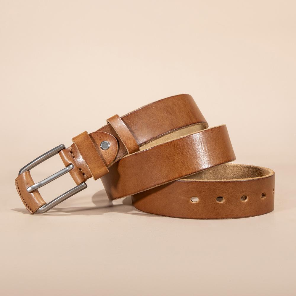 

Винтажный ремень первого слоя из натуральной кожи, джинсовая сумка, мужской ремень первого слоя, повседневный ремень 110cm-130cm верблюд