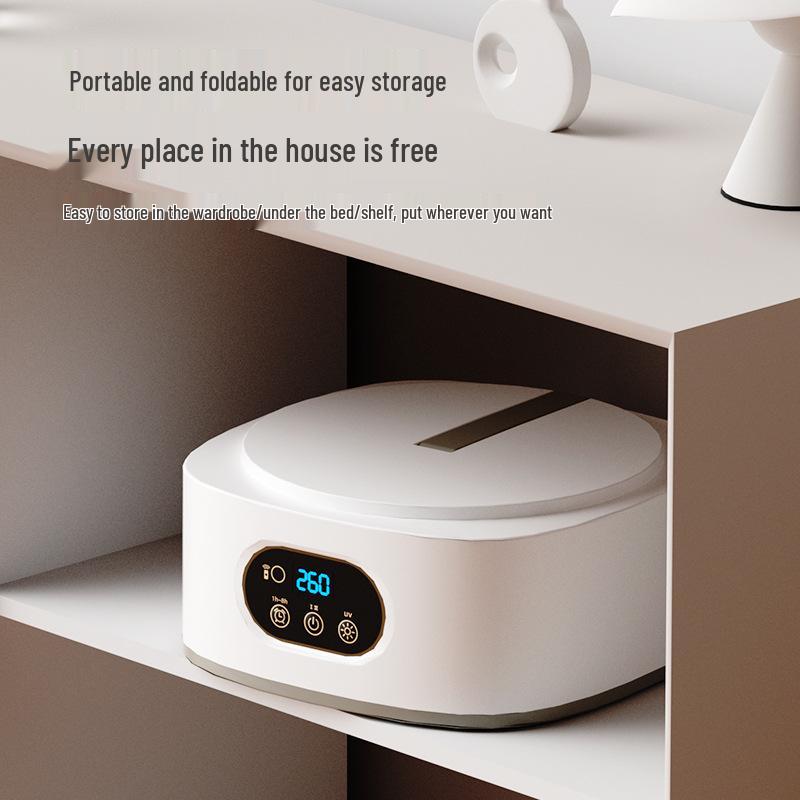 Compact Foldable Dormitory Clothes Dryer - Portable & Fully Automatic