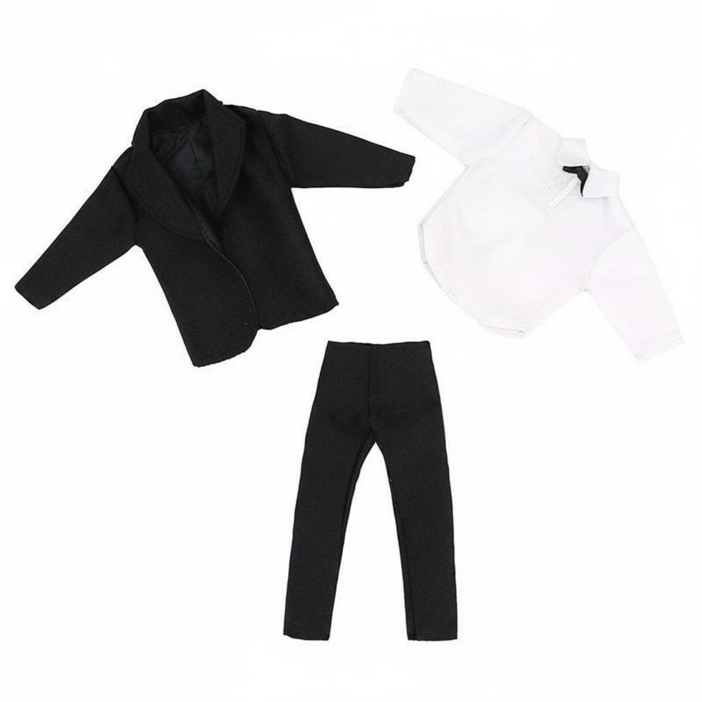 Boneco Masculino Smoking Roupa Completa Casaco Camisa Calças para Festas