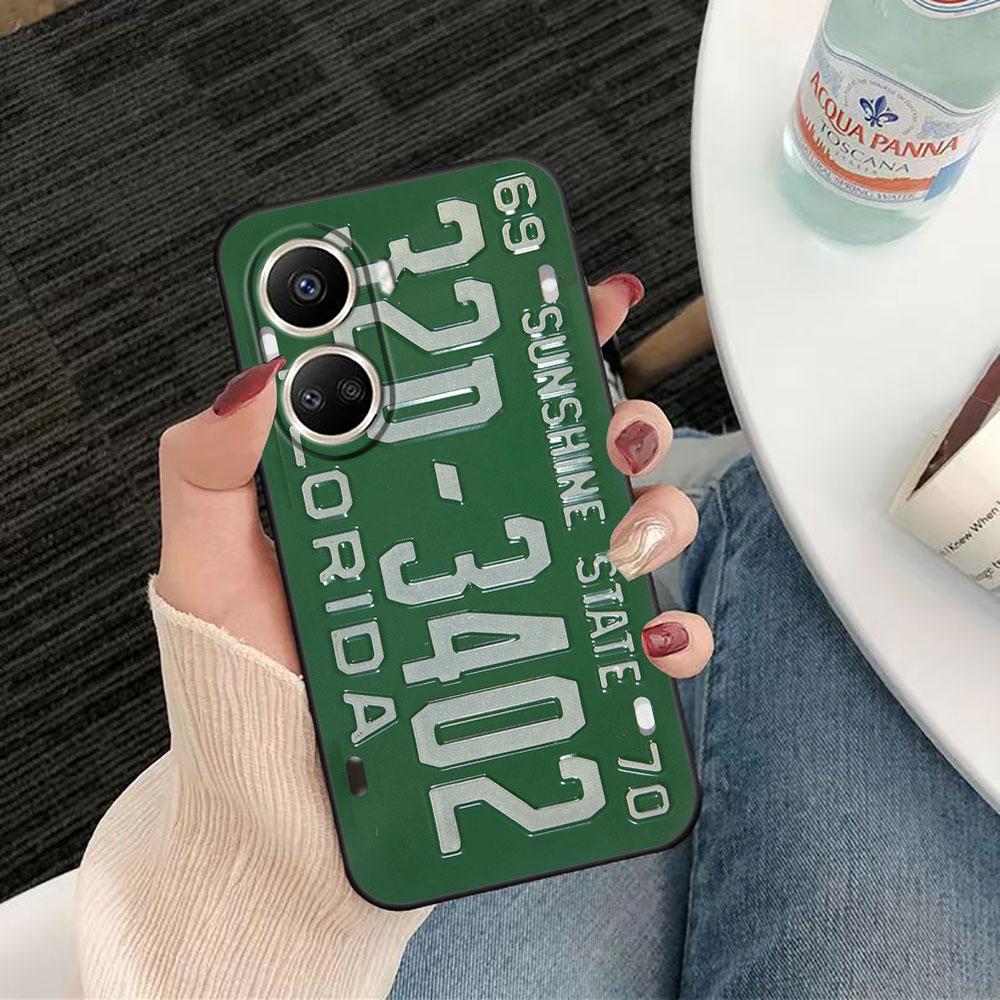 Vintage Classic License Plate Case For HUAWEI NOVA Y70 3I 7I 8I 9SE P30 Y9 HONOR 8X 9X 20 90 X5 X6B X7A X7B X8B X9 X9B X9A Case
