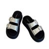 Thick-soled Cool Slippers for Women's Summer Wear, New Versatile Muffin Casual Beach Sandals, Small Height Increase
