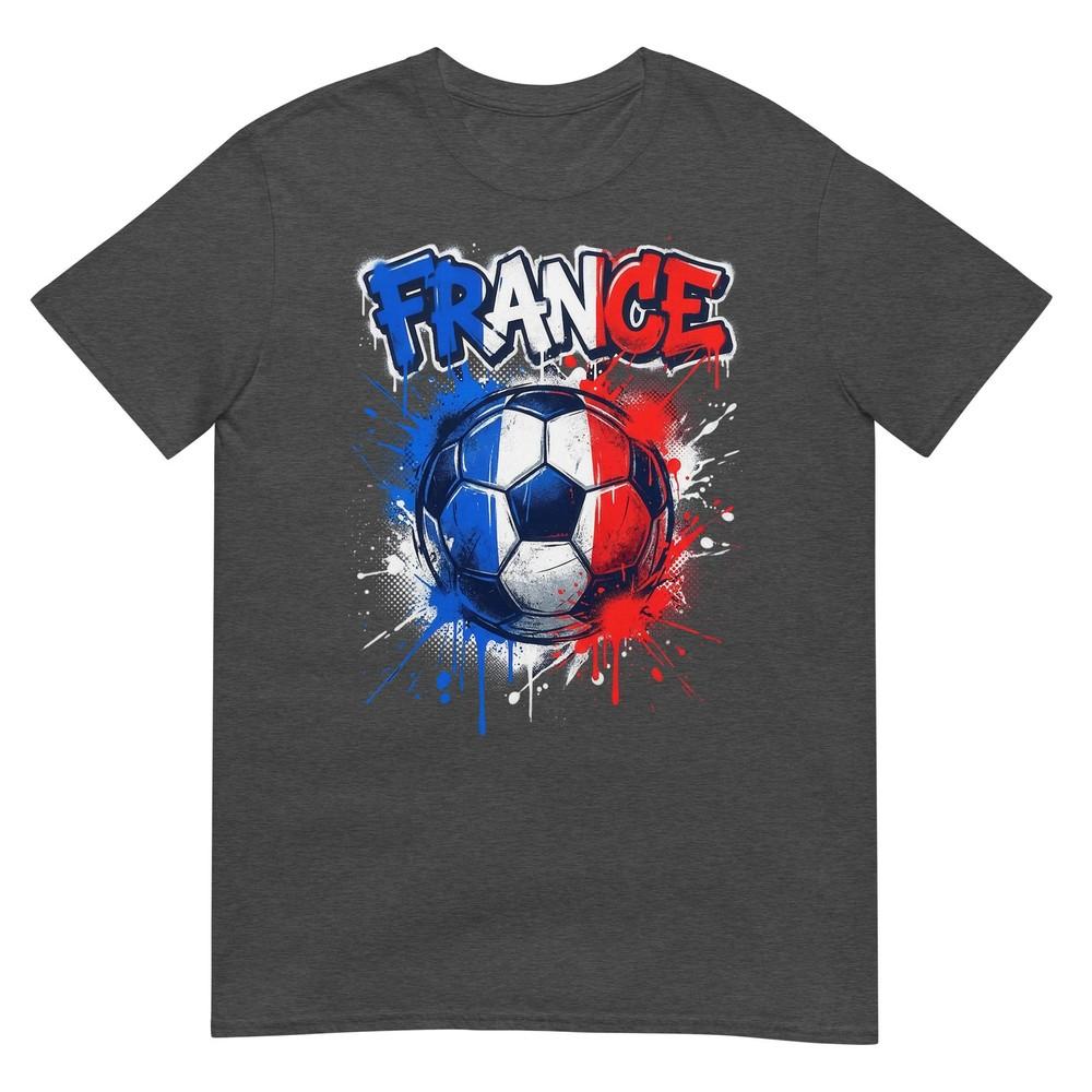 France Football Soccer Player Flag Graffiti Fathers Day Tshirt