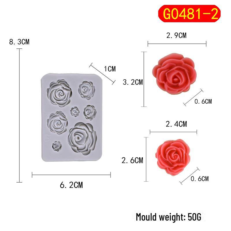 Chou Kai Rose Silicone Mold for DIY Flower Cakes, Fondant, and Chocolate Baking Tools.