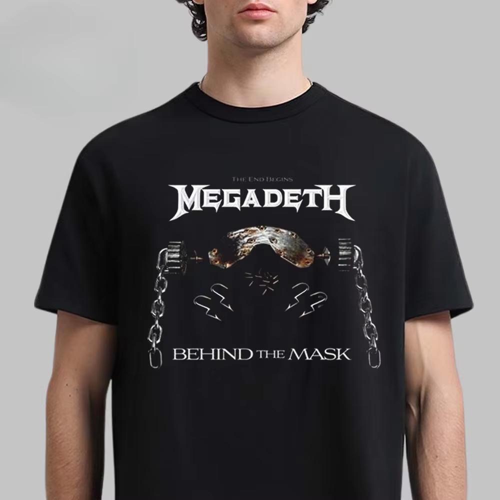 2026 Megadeth Bawełniany T-shirt Zespołu, Unisex Letni Krótki Rękaw Luksusowy Casual Vintage Moda Ins & Y2K Styl Modny T-shirt