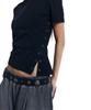 AAKAM Snap Gothic Half Top (Black)