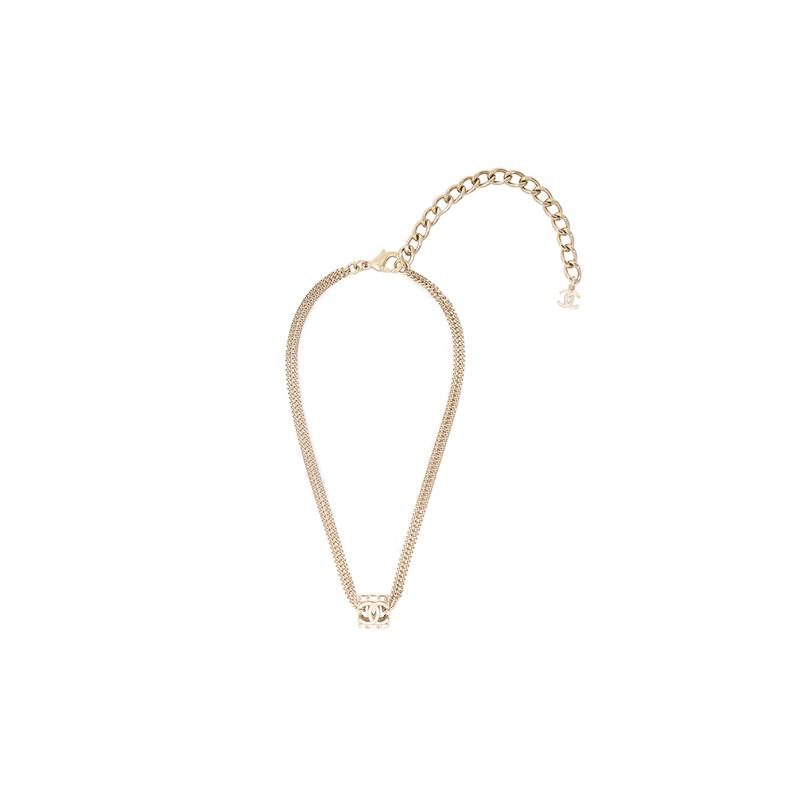 CHANEL Exquisite Three-dimensional Adjustable Alloy Necklace Women's Gold