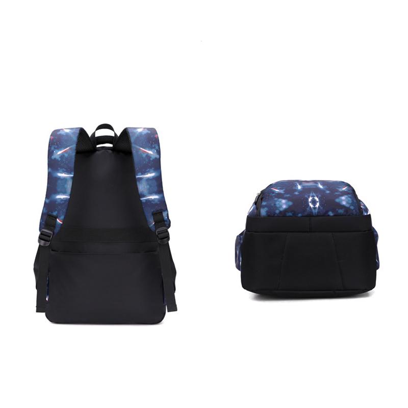 3PCS Set Children School Backpacks Starry Sky Pattern Students Backpack for Boys School Bag with Lunch Bag Pencil Case