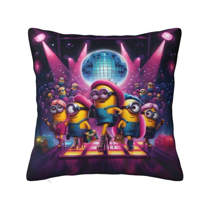 

Custom The Rise Of Gru Minions Film Pillow Covers for Living Room Anime Cute Cartoon Luxury Cushion Cover Square Pillowcase 12x12Inch