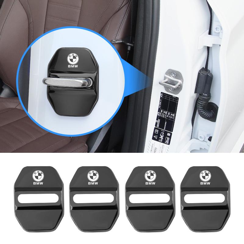 DJSA5 4Pcs Metal Car Door Lock Covers Car Accessories For BMW G26 F10 E90 F20 E46 E60 E70 E39 E36 Rust Proof Decoration Cover Stickers