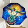 1pc Hummingbird Mandala Artwork Automatic Open/Close Umbrella, Folding Compact Umbrella with Lightweight Design for Women/Menyy251028190