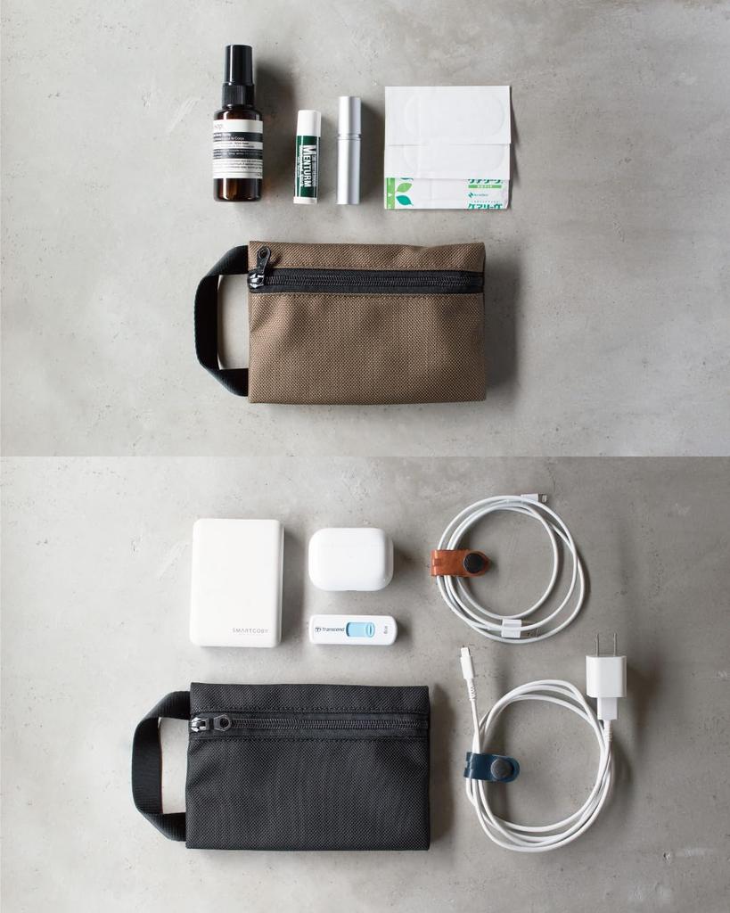 Tabarat Handle Pouch for for Small and Cosmetics Men, Water-Repellent, Gadgets, Items, (Beige)