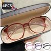 4PCS Popular Women's Anti Blue Light Computer Reading Glasses Women's Reading Glasses with Presbyopia +1.0~+4.0