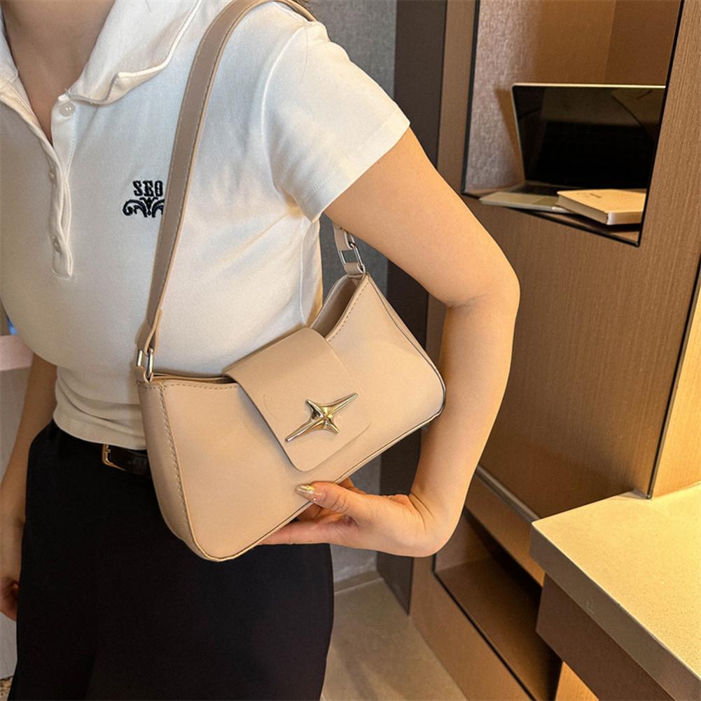 Vintage PU Leather Shoulder Bags for Women Classic Retro Purse Luxury Brand Female Handbags Daily Ladies Underarm Bag