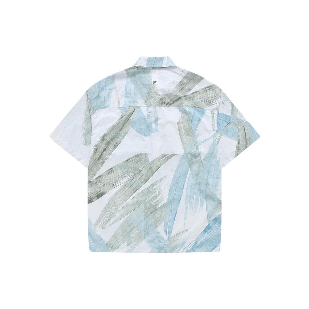 Fila Fusion Workwear Outdoor Loose Comfortable Short Sleeve Multi Pocket Shirt Men shirts White T11M331403F-WT