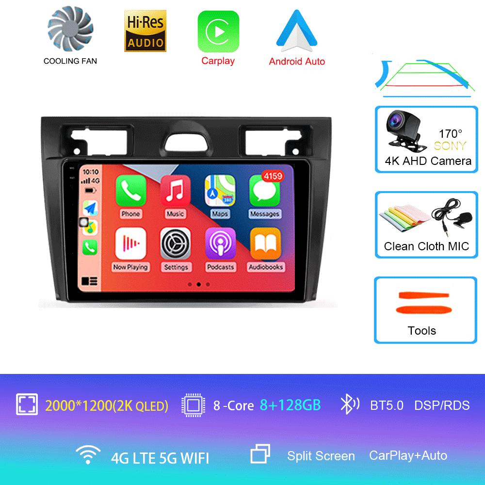 Android 14 For Ford Fiesta Mk VI 5 Mk5 2002 - 2008 Car Radio Multimedia Video Player Navigation GPS No 2din 2 din dvd