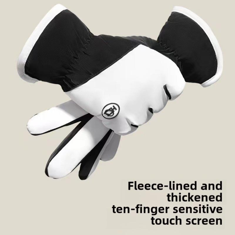 Ski Gloves for Men and Women in Winter New Cycling Style Warm and Plush Thick Windproof and Cold Proof Touch Screen