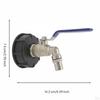 IBC Tank Adapter with Shutoff Brass Tote Leakproof for Garden Watering 12IN Nipple Faucet