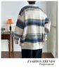 Autumn Men's Striped Gradient Cardigan Sweater
